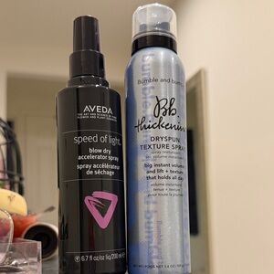 Aveda Blow Dry Accelerator and Bumble and Bumble Texture Spray Set！